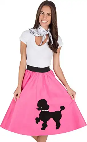 1950s Hot Pink Poodle Skirt